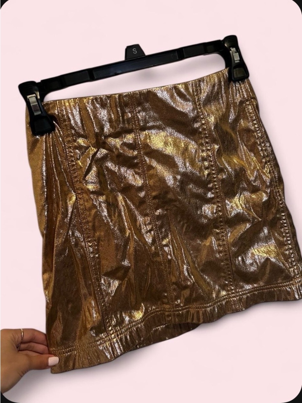 wild fable Metallic Bronze Mini Skirt